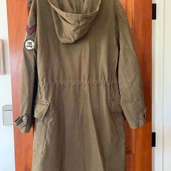 Zara military khaki coat - size XS (more like Med) - Picture 5 of 10